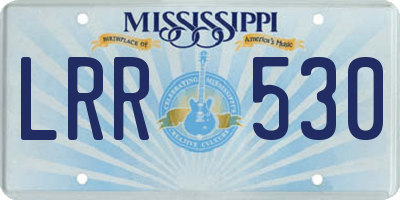 MS license plate LRR530
