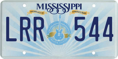 MS license plate LRR544