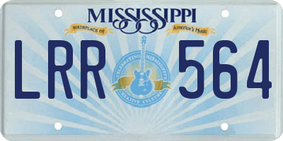 MS license plate LRR564