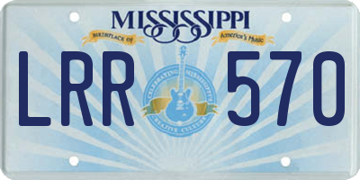 MS license plate LRR570