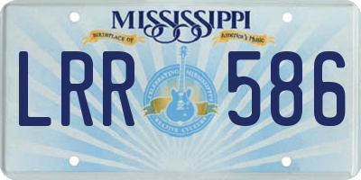 MS license plate LRR586
