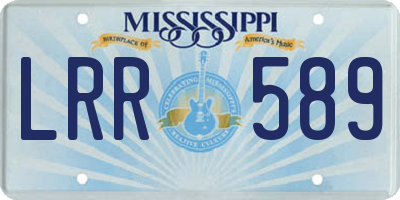 MS license plate LRR589