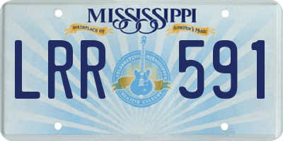 MS license plate LRR591