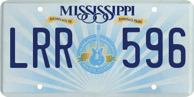 MS license plate LRR596