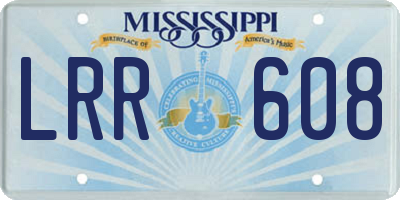 MS license plate LRR608