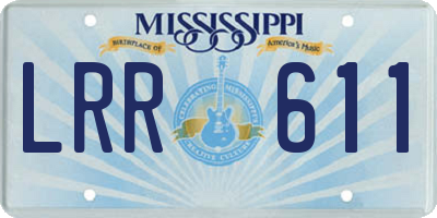 MS license plate LRR611
