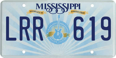 MS license plate LRR619