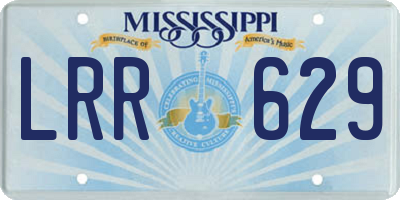 MS license plate LRR629