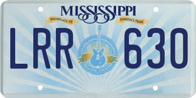 MS license plate LRR630
