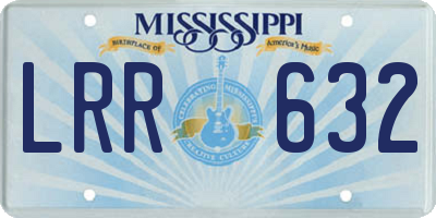 MS license plate LRR632