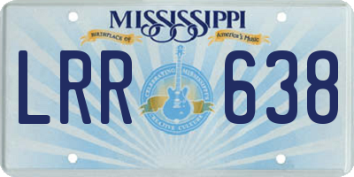 MS license plate LRR638