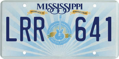 MS license plate LRR641