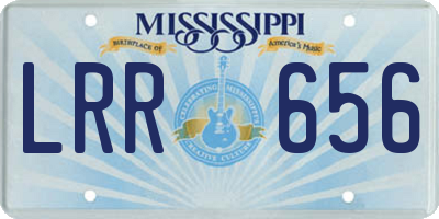 MS license plate LRR656