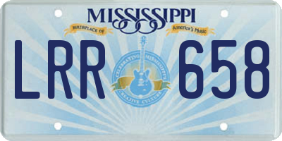 MS license plate LRR658