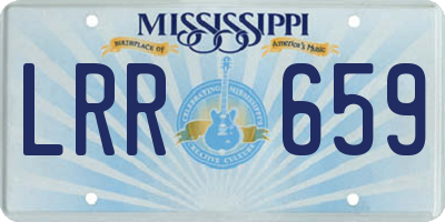 MS license plate LRR659