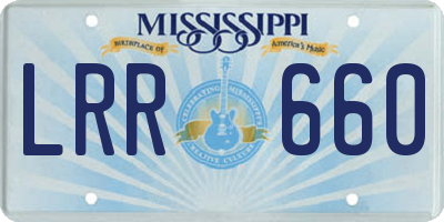 MS license plate LRR660