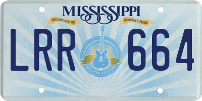 MS license plate LRR664