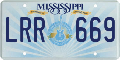 MS license plate LRR669