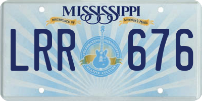 MS license plate LRR676