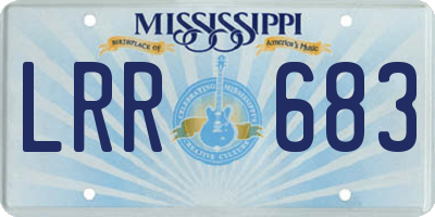 MS license plate LRR683