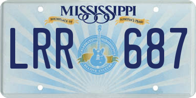 MS license plate LRR687