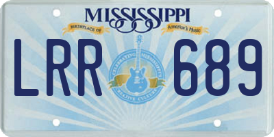 MS license plate LRR689
