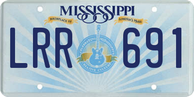 MS license plate LRR691