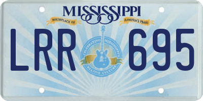MS license plate LRR695