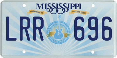 MS license plate LRR696