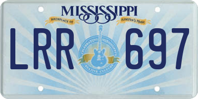 MS license plate LRR697