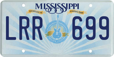 MS license plate LRR699