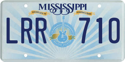 MS license plate LRR710