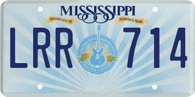MS license plate LRR714