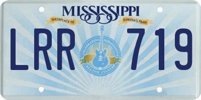 MS license plate LRR719