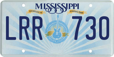 MS license plate LRR730
