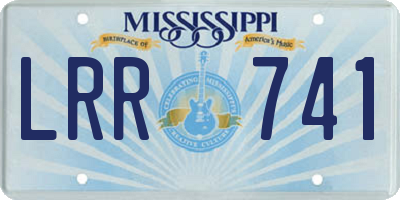 MS license plate LRR741