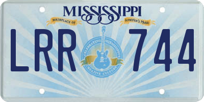 MS license plate LRR744