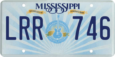 MS license plate LRR746