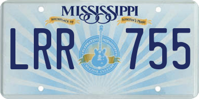 MS license plate LRR755