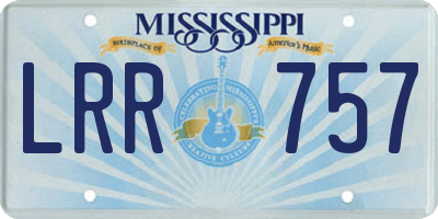MS license plate LRR757