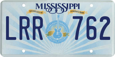 MS license plate LRR762