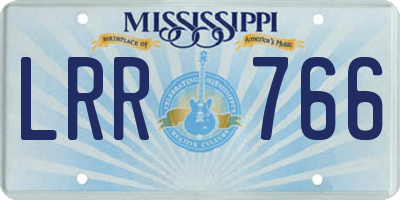 MS license plate LRR766