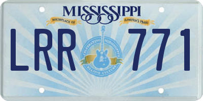MS license plate LRR771