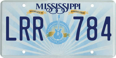MS license plate LRR784