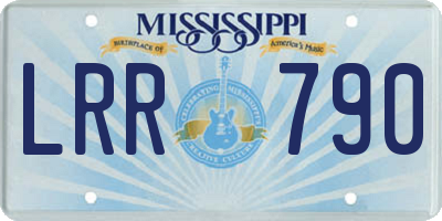 MS license plate LRR790