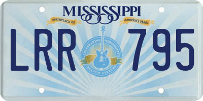 MS license plate LRR795