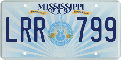 MS license plate LRR799