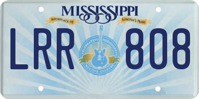 MS license plate LRR808