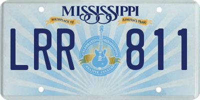 MS license plate LRR811