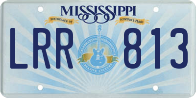 MS license plate LRR813